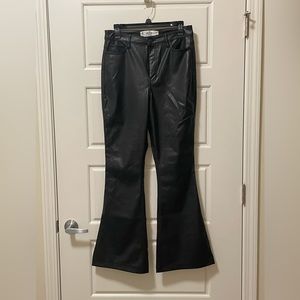 Hollister Ultra High-Rise Vegan Leather Flare Pants